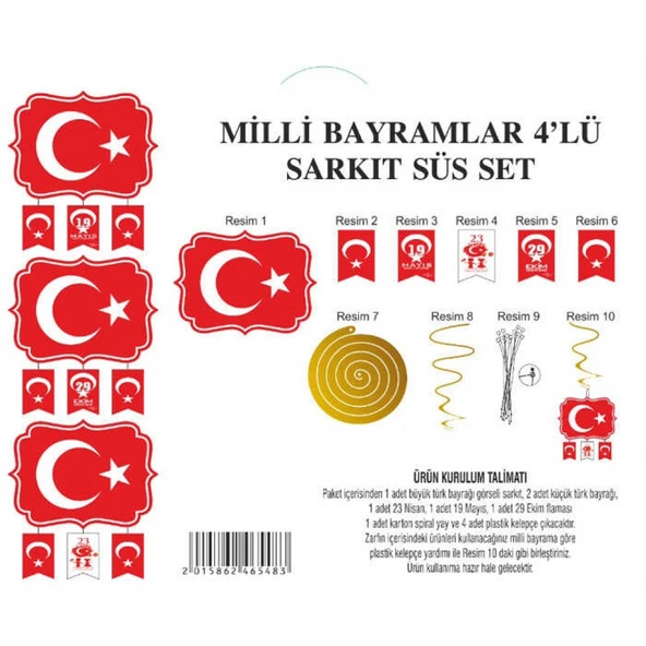 Süs Sarkıt Milli Bayramlar Seti - Resim 2