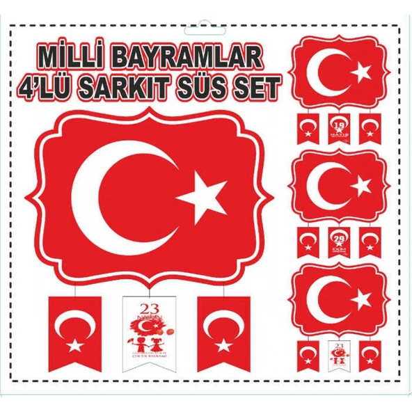 Süs Sarkıt Milli Bayramlar Seti ürün görseli 1