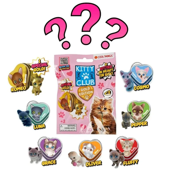 Cool Things Kitty Club Gold Edition 3D Sürpriz Figür Paketi ürün görseli 1