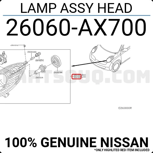 Nissan Micra 2002-2007 Far Elektrikli Beyaz Sol (Oem No:26060Ax700) ürün görseli 1