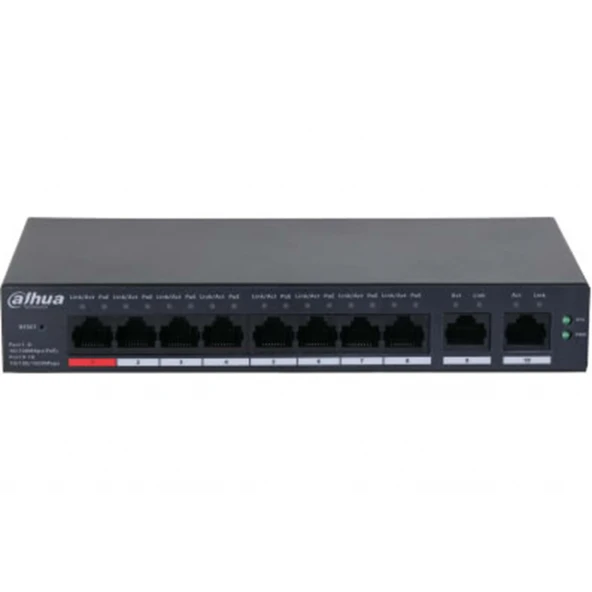 CS4010-8GT-110, 8 Port, Gigabit, PoE 110W, 2 Port Uplink, Cloud Yönetilebilir, Switch