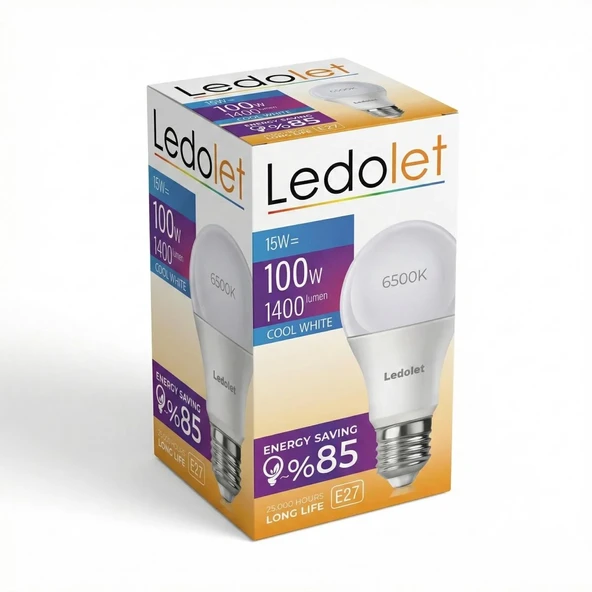 LEDOLET 15W LED AMPUL - Resim 2