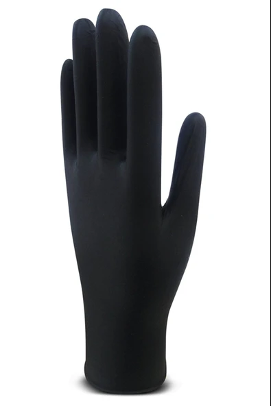 Muayene Large Pudrasız Muayene Eldiveni Njoy Nitril Siyah Eldiven (100 Lü Paket) ürün görseli 1
