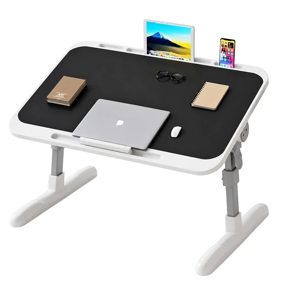 Sunup SN-29699 Çok Fonksiyonlu Katlanabilir Yatak Koltuk Laptop Masası Yükseklik Ve Açı Ayarlı Siyah 60X40cm ürün görseli 1