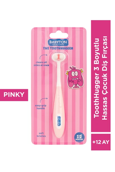 Toothhugger 3 Yönlü Çocuk Diş Fırçası Pinky ürün görseli 1