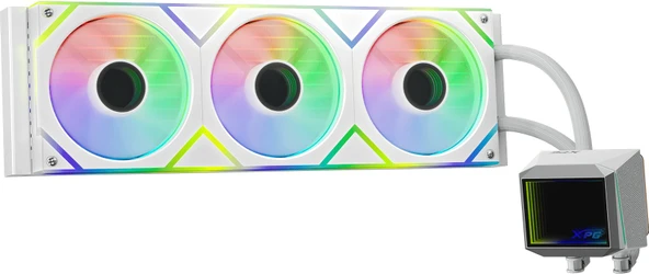XPG White ARGB 360 mm Intel(1700p/1851p)-AMD Uyumlu Sıvı Soğutucu LEVANTEII360-WHCWW ürün görseli 1
