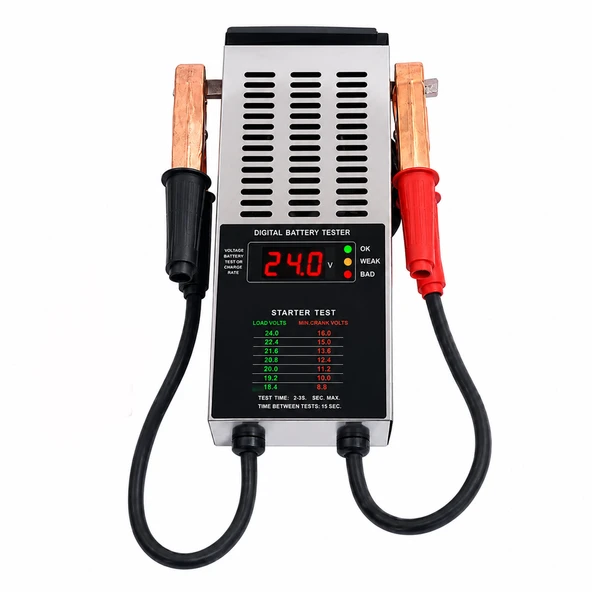 Dijital Akü Test Cihazı 24V 200 Amper Araç Akü Voltaj Ölçer Profesyonel Akü Kontrol Cihazı ürün görseli 1