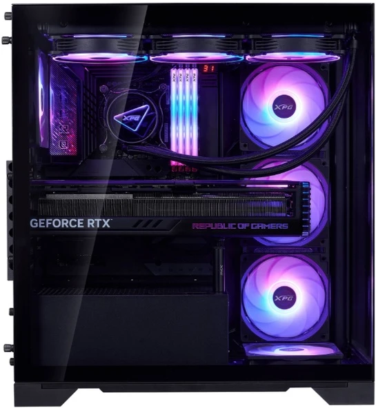 XPG Tempered Glass ARGB Black USB 3.2 ATX Mid Tower Kasa INVADERXBTFMT-BKCWW ürün görseli 1
