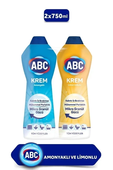 ABC Sıvı Krem Limon 750 ml Amonyak 750 ml ürün görseli 1