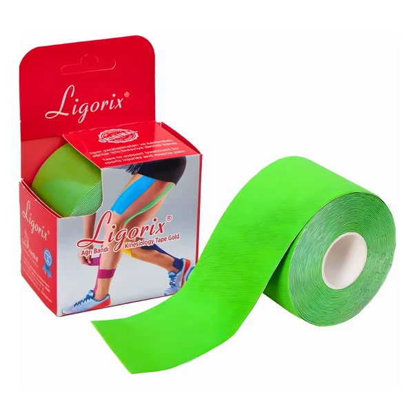 Ligorix Ağrı Kinesyoloji Bandı Yeşil 5cm x 5 m 1 Adet ürün görseli 1