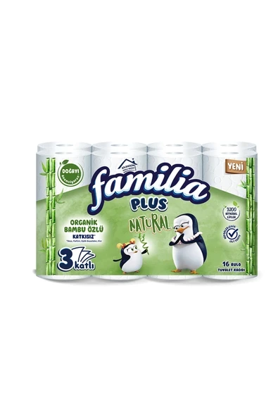FAMİLLİA Familia Natural Tuvalet Kağıdı 16 Rulo x 3 Paket ( 48 Rulo ) ürün görseli 1