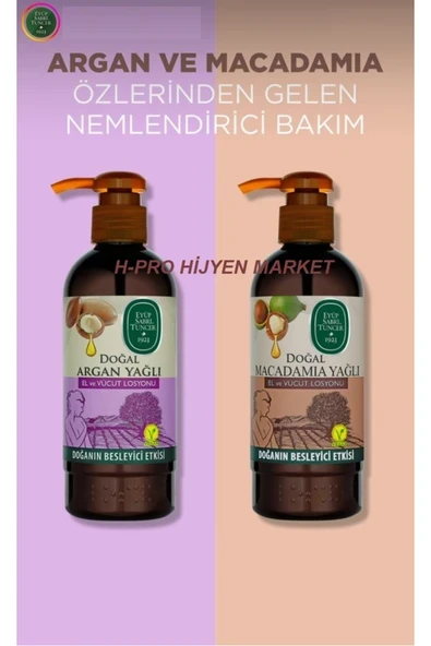EYÜP SABRİ TUNCER MACADAMİA VE ARGAN YAĞLI LOSYONLAR 250 ML 2 ADET ürün görseli 1