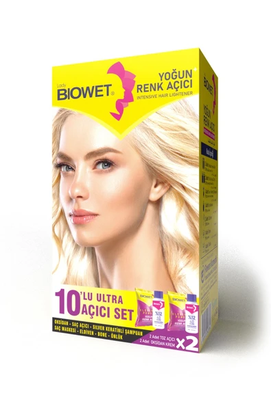 Biowet 10lu Ultra Yoğun Renk Açıcı Set 2x Oksidan + 2x Toz ürün görseli 1