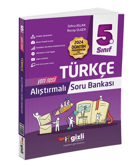 Gizli Yayınları 5. Sınıf Türkçe Alıştırmalı Soru Bankası ürün görseli 1
