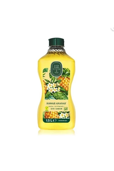 EYÜP SABRİ TUNCER 1,5lt Hawaii Ananas Doğal Zeytin Yağlı Sıvı Sabun Pet Şişe ürün görseli 1