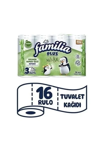 FAMILIA TUVALET KAĞIDI NATURAL 16 ürün görseli 1