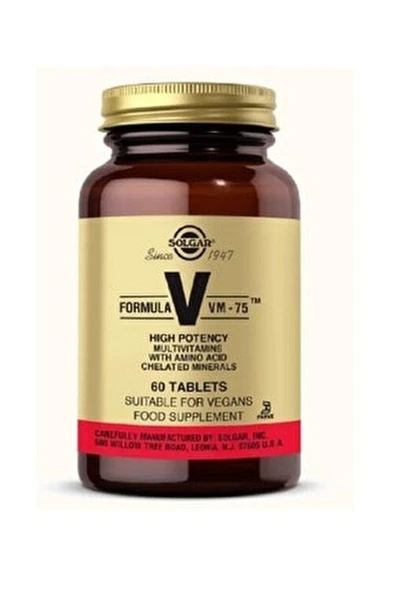 Solgar Formula Vm-75 Multivitamin Ve Mineral 60 Tablet ürün görseli 1