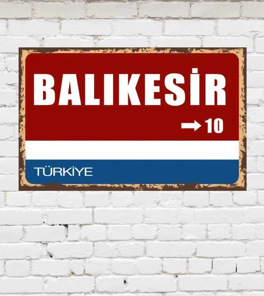 Dekoratif Şehir Plaka Retro Tablo MDF Ahşap Tablo - 10 ürün görseli 1