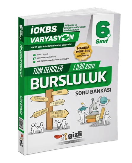Gizli Yayınları 6.Sınıf Varyasyon Tüm Dersler Bursluluk Sınavı Soru Bankası ürün görseli 1