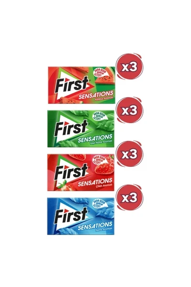 FİRST Sensations Sakız Çeşitleri 27gr - 12 Adet ürün görseli 1