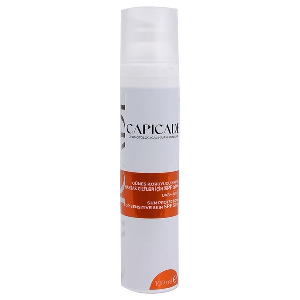Capicade Güneş Koruyucu Krem Hassas Ciltler İçin SPF50+ 100 ml ürün görseli 1