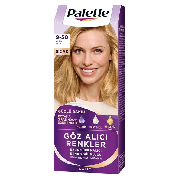 Palette 9.50 Altın Sarı ICC Kalıcı Krem Boya ürün görseli 1