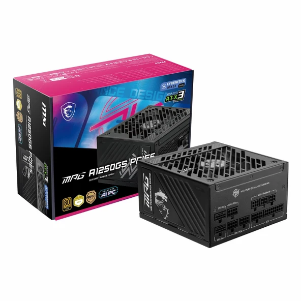 MSI MPG A1250GS PCIE5 1250W 80+ Altın Modüler Güç Kaynağı ürün görseli 1