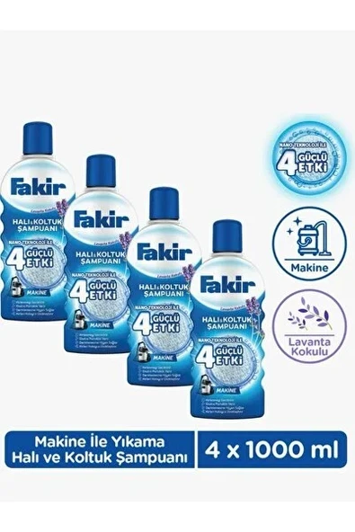 FAKİR MAKİNA HALI KOLTUK ŞAMPUANI LAVANTA 1000 ML ürün görseli 1