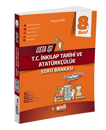 Gizli Yayınları 8. Sınıf  İnkılap Tarihi Usta İşi Soru Bankası Kavram Haritası ürün görseli 1