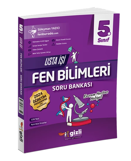 Gizli Yayınları 5. Sınıf Fen Bilimleri Usta İşi Soru Bankası Kavram Haritası ürün görseli 1