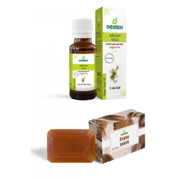 Destek Argan Yağı 20ml-Argan Sabunu 150g (2'li Set) ürün görseli 1