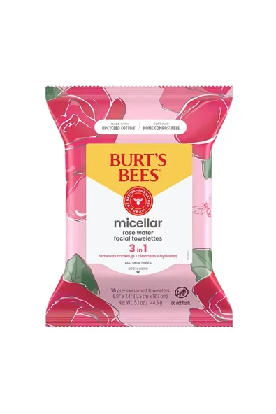 Burt's Bees Makyaj Temizleme Çıkarıcı Havlular Gül Suyu 30 Adet 144.5 gr ürün görseli 1