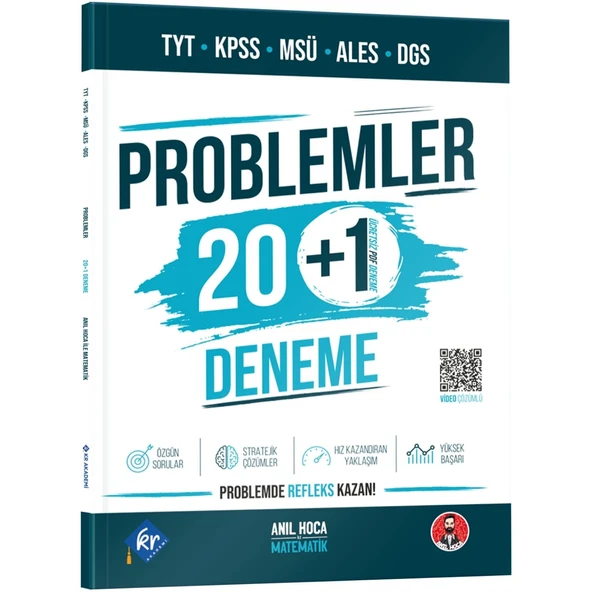 Anıl Hoca TYT KPSS MSÜ ALES DGS Problemler 20+1 Deneme KR Akademi Yayınları ürün görseli 1