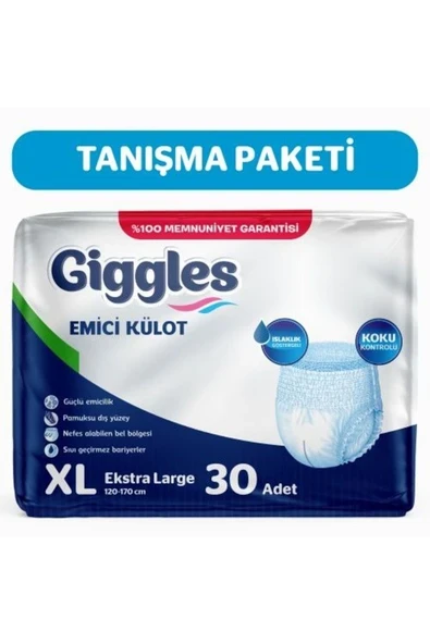 Giggles Emici Külot Hasta Bezi Xl Beden 30 Adet ürün görseli 1