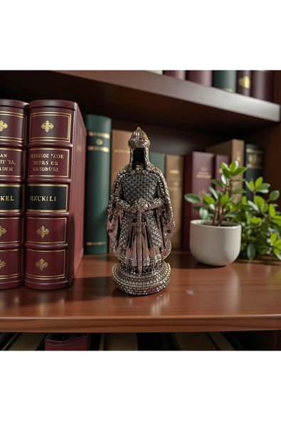 Sleep Nova Osmanlı Zırhlı Asker Dekoratif Biblo – Metal Görünümlü Masa Üstü, Ofis & Kitaplık Heykeli ürün görseli 1