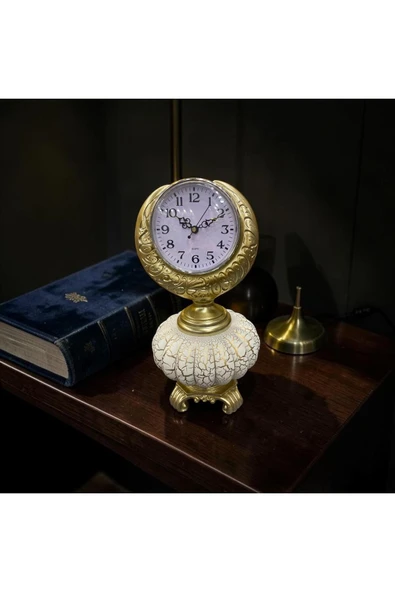 Sleep Nova Royal Vintage Masa Saati – Gold Detaylı Klasik Dekoratif Saat ürün görseli 1