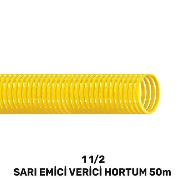 SGS4359 1 1/2 Sarı Emici Verici Hortum 50 Metre ürün görseli 1