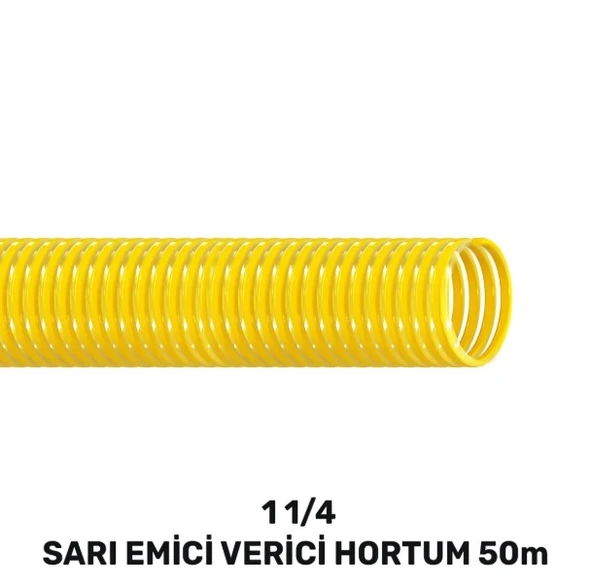 SGS4358 1 1/4 Sarı Emici Verici Hortum 50 Metre ürün görseli 1