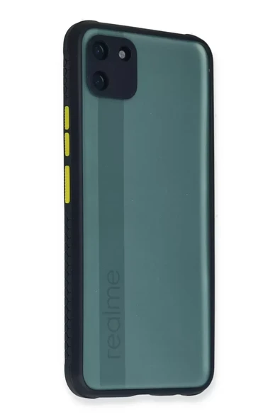 Newface Realme C11 Kılıf Miami Şeffaf Silikon - Lacivert ürün görseli 1