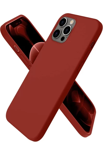 Newface Apple iPhone 12 Pro Max Kılıf First Silikon - Bordo ürün görseli 1