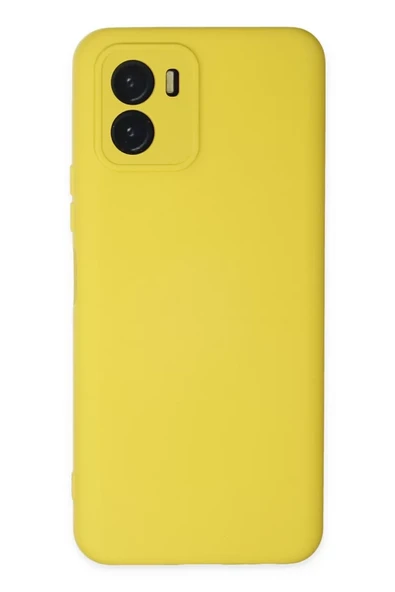 Newface Vivo Y15S Kılıf Nano içi Kadife Silikon - Sarı ürün görseli 1