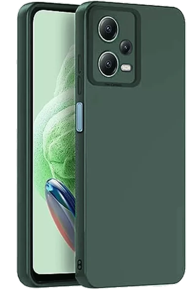 Newface Xiaomi Redmi Note 12 Pro 5G Kılıf Nano içi Kadife Silikon - Koyu Yeşil ürün görseli 1