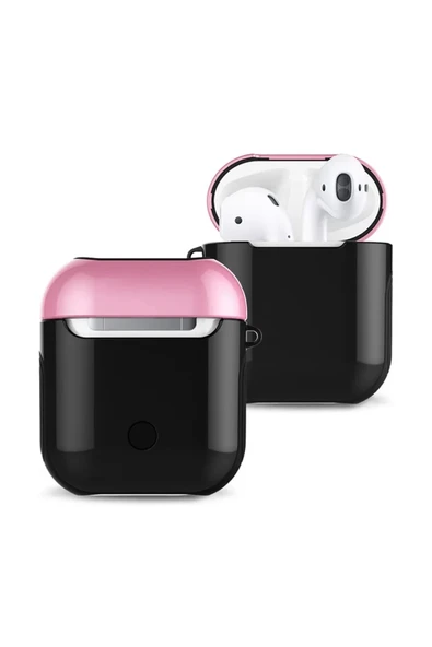 Newface Apple Airpods 2 (2.nesil) 3in1 Kılıf - Siyah-Pembe ürün görseli 1