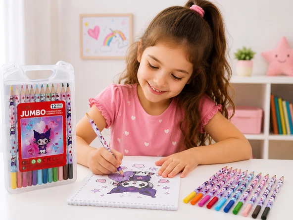 FATİH HELLO KİDS JUMBO ÜÇGEN BOYA 12 ÇANTALI - Resim 3