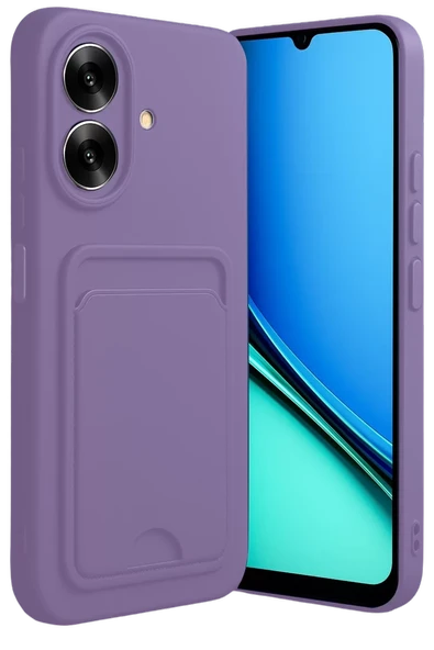 Newface Realme Note 60 Kelvin Kartvizitli Silikon - Lila ürün görseli 1