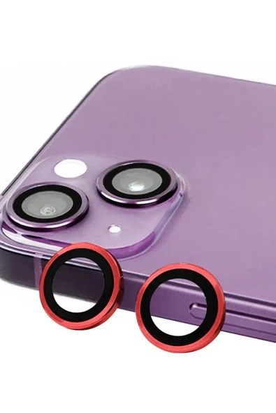 Newface Apple iPhone 13 Raze Metal Kamera Lens - Kırmızı ürün görseli 1