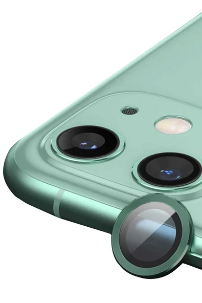 Newface Apple iPhone 12 Mini Raze Metal Kamera Lens - Yeşil ürün görseli 1