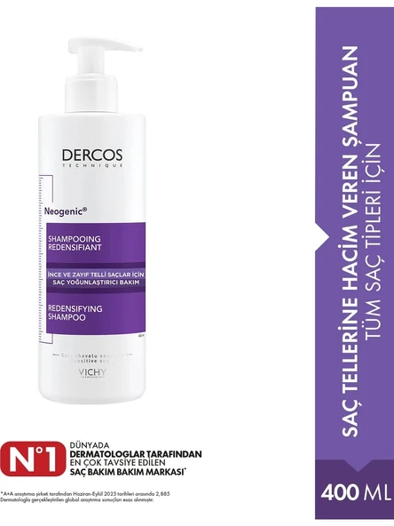 Vichy Dercos Neogenic Şampuan Hacim Veren Şampuan 400 ml ürün görseli 1
