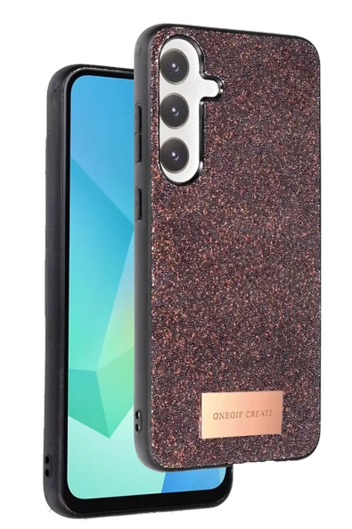 Onegif Samsung Galaxy A56 Bright Simli Kapak - Derin Mor ürün görseli 1