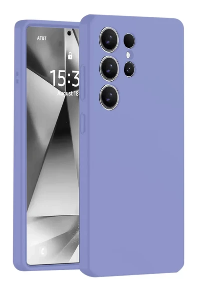 Newface Samsung Galaxy S25 Ultra Kılıf Nano içi Kadife Silikon - Lila ürün görseli 1